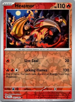 Heatmor Reverse Holo Common SV05: Temporal Forces 031/162 NM - Image 1 of 2