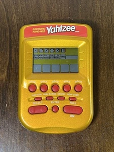 Yahtzee Electronic Handheld Game Gold & Red 2002 Hasbro Vintage Tested & Working - Picture 1 of 6