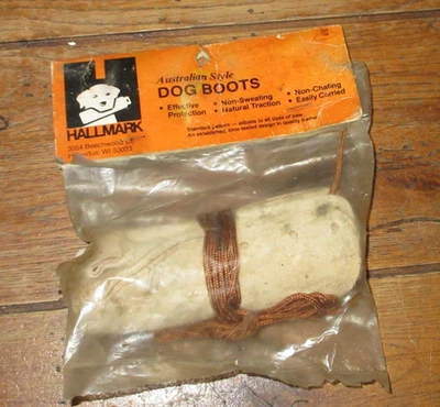 Botas de cuero estilo australiano vintage Hallmark para perros nuevas de Lote Antiguo Foto 1 de 4