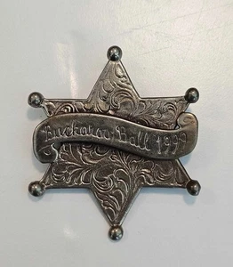Eldorado Hotel Santa Fe fast neuwertig Buckaroo Kugel Sterlingsilber Abzeichen - Bild 1 von 4