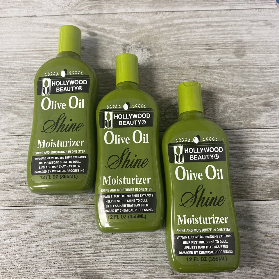 Hollywood Beauty Aceite de Oliva Brillo Hidratante 12 Fl Oz Lote de 3 Foto 1 de 2