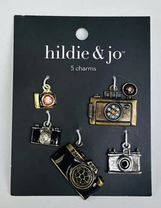 NEW HILDIE & Jo Metal Cameras CHARM LOT OF 5 charms - Picture 1 of 3