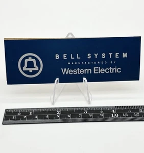New Vintage Bell System Manufactured By Western Electric Equipment Nameplate - Picture 1 of 4