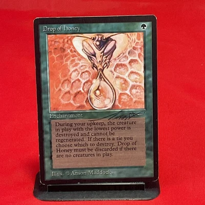 SIGNED 1994 Arabian Nights Drop of Honey ~ Vintage MTG/Magic - Image 1 of 2