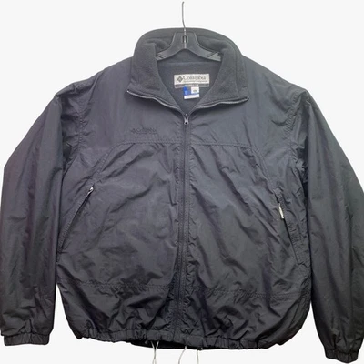 Chaqueta Columbia Para Hombre Extra Grande Alta Cremallera Completa Polar Exterior Abrigo Cálido Foto 1 de 4