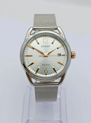 Citizen Eco-Drive J810 box guarantee Two Tone Gold Steel Mens Solar Quartz Watch - Image 1 of 4