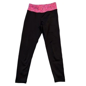 Stride Rite Girls Leggings Pants Pink Black Stretchy Athletic Casual Small 6 7 - Picture 1 of 7