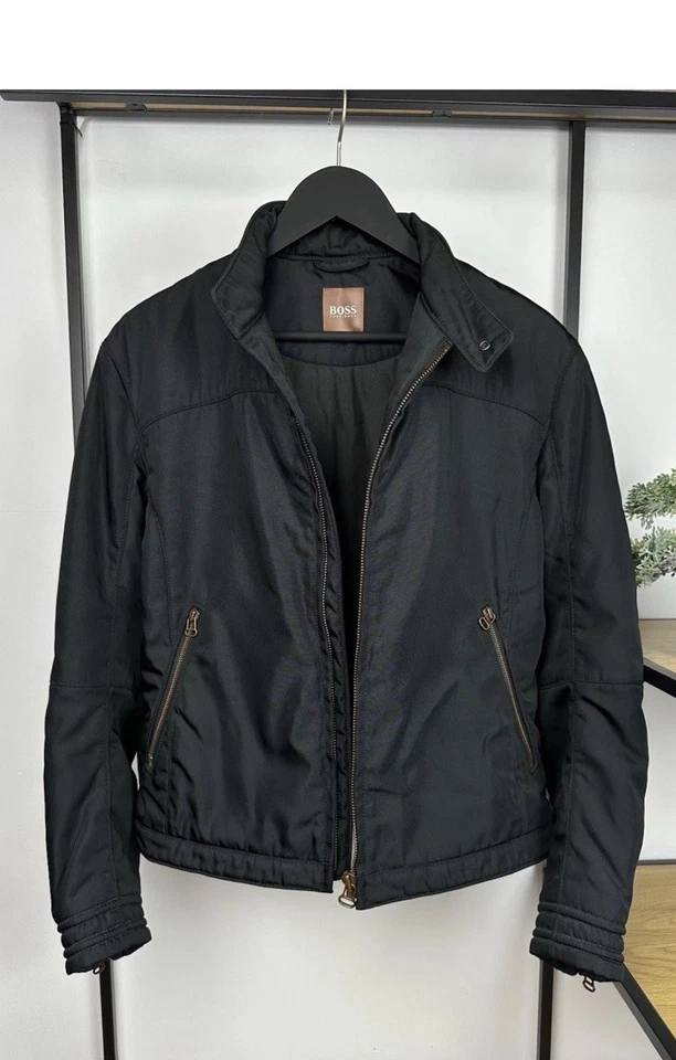 Vintage Boss Hugo Boss Motorcycle Jacket OLMAS Black Men’s Medium - Image 1 of 4