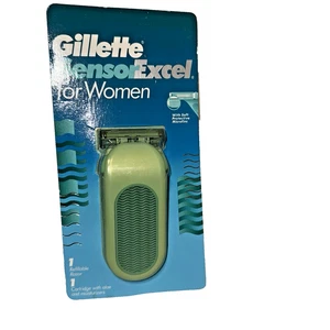 NUEVA Navaja Gillette Sensor Excel para Mujer Recargable 1996 De Colección Verde - Imagen 1 de 6