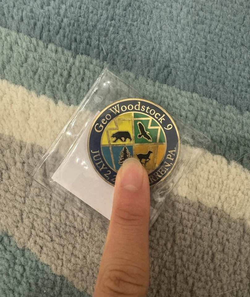 Geowoodstock IX Keystone Geocoin - Bild 1 von 1