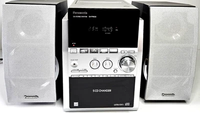 Panasonic SA-PM533 W/SB PM29 Speakers Stereo System 5 CD Player Tape AM/FM. - Image 1 of 4