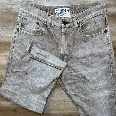 Pantalones de mezclilla con ribete Edwin para hombre 34x33 marrón pierna recta 505V Redline entrepierna Japón antiguos Foto 1 de 4