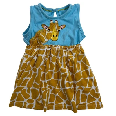 Niñas 2T Vestido Jirafa Algodón Sin Mangas Animal Safari Conjunto Envío Gratis Foto 1 de 4