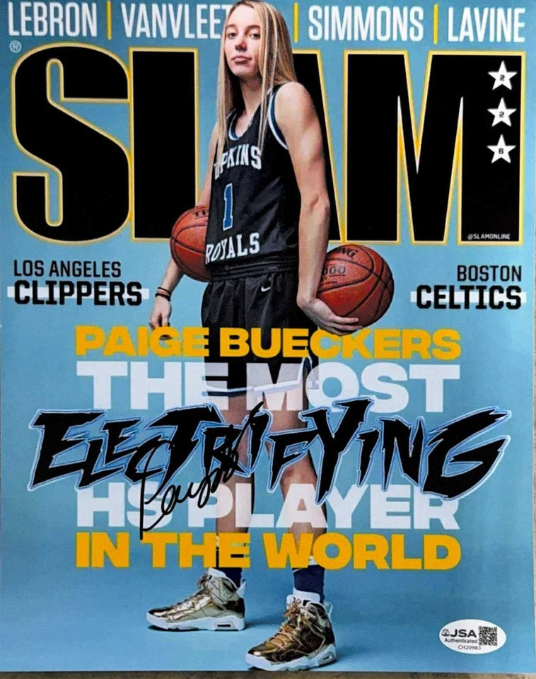 PAIGE BUECKERS Dallas Wings SLAM COVER Autografiado/Firmado 8x10 (JSA) Foto 1 de 1