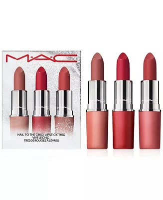 MAC Hail To Chic 3pc Teddy 2.0/Ruby Woo/Stay Curious Lipstick. NIB! - Image 1 of 4