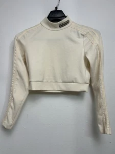ADIDAS RETRO LUXURY CROPPED LONG SLEEVE TEE Women’s Medium Cream White - Bild 1 von 6