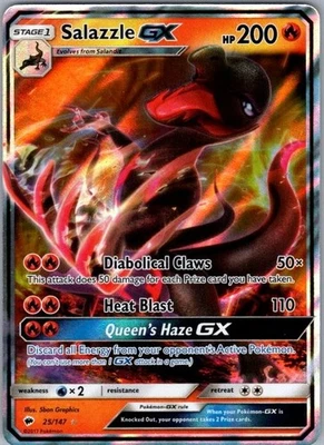 Pokémon Card Salazzle GX 25/147 Burning Shadows - Near Mint - Image 1 of 2