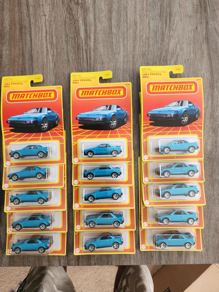 2022 Matchbox Target Retro #3 1984 Toyota MR2 SKY BLUE | LIGHTS DOWN (Lot of 15) - Image 1 of 1
