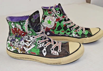 Converse All Star High Tops Size 5 Men 2012 Jokers Wild HA HA Sole - Image 1 of 4
