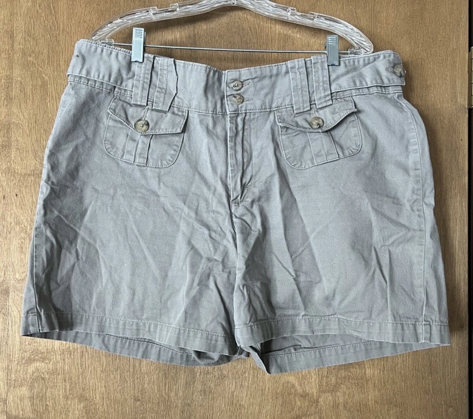 Pantalones Cortos Riders Informales Para Mujer 18M Medianos Color Caqui Tostado Cintura Ajustable Foto 1 de 4