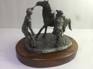 Vintage Philip Kraczkowski große signierte Zinn Skulptur Ruf zur Freiheit 1972 - Bild 1 von 12