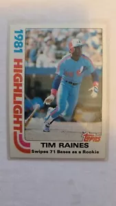 1982 Topps Tim Raines Highlights #3 NM - Bild 1 von 1