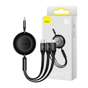 Baseus Bright Mirror 2 Series Retractable 3-in-1 Fast Charging Data Cable - Picture 1 of 10