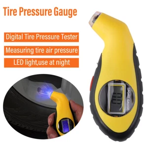 Tire Pressure Gauge Digital Tester LED Digital Meter 100PSI For Car Motorcycle - Picture 1 of 9