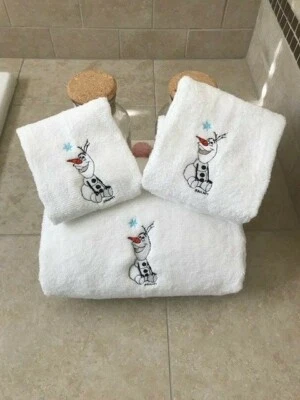    Frozen - Juego de toallas de baño bordadas de 3 piezas Olaf - Personalizado Foto 1 de 4