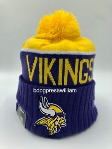 New Era NFL 2015 Minnesota Vikings On-Field Sport Knit Hat Beanie.