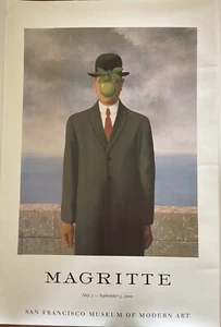 Magritte Poster 39x27” SON OF MAN APPLE San Francisco Museum Of Modern Art 2000 - Picture 1 of 10