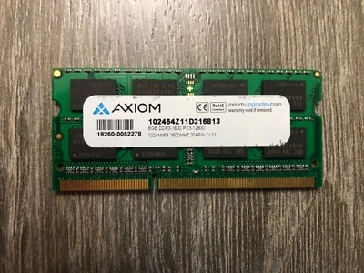 Axiom 8GB PC3 12800 Ram 102464Z11D316813 Used - Image 1 of 2