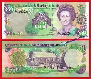 CAIMAN ISLAS CAYMAN 50 Dollars dolares 2002 2003 Low number Pick 32b SC / UNC - Imagen 1 de 1