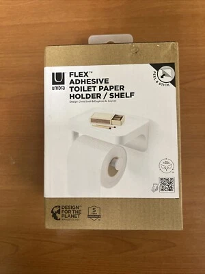 Soporte de papel higiénico horizontal montado en la pared Umbra 1021297 Flex - blanco Foto 1 de 4
