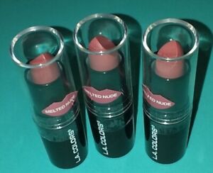 LOT OF 3 NEW/SEALED LA COLORS POUT CHASER LIPSTICK MELTED NUDE