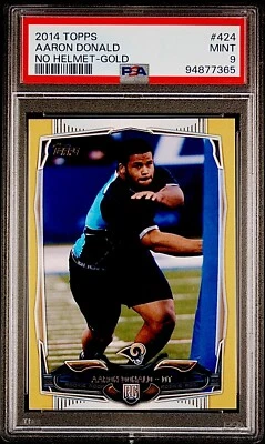 2014 Topps Chrome #175 Aaron Donald Rams RC Rookie Gold/2014 PSA 9 Foto 1 de 2