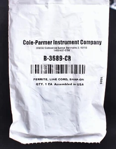 Cable de línea Cole Parmer ferrita a presión B-3689-CR sellado de fábrica - Imagen 1 de 4