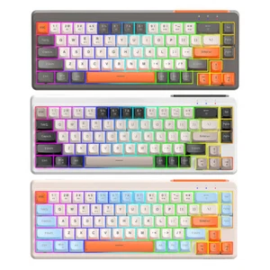 Wireless Mechanical Keyboard RGB Backlit Mini Office Keyboard for PC Laptop - Afbeelding 1 van 18