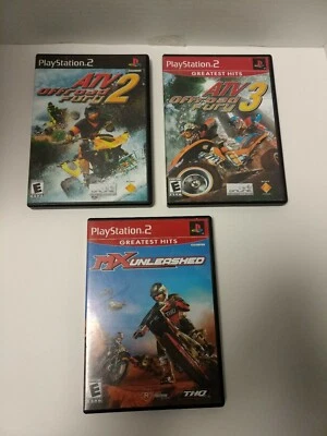 ATV Offroad Fury 2 & 3, and MX Unleashed - 3 Game Lot Sony PlayStation 2 PS2  - Image 1 of 4