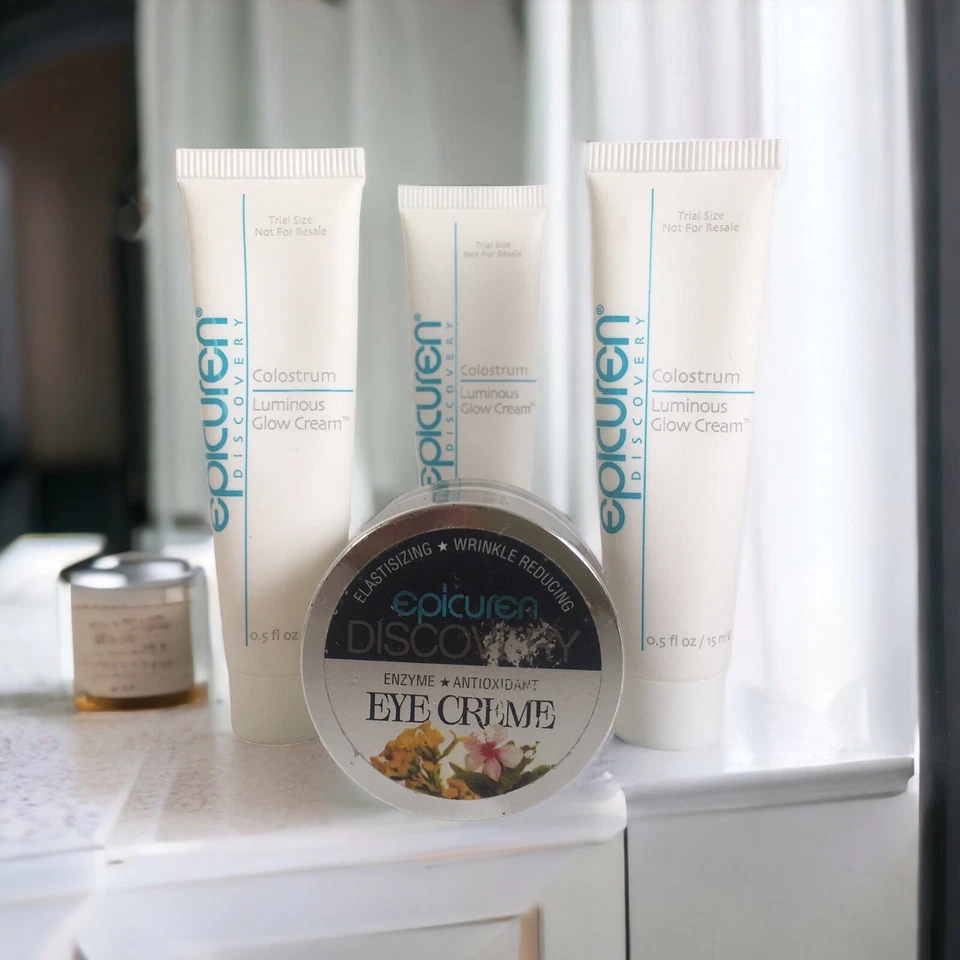 Crema para ojos reductora de arrugas Epicuren + 3 cremas brillantes luminosas Epicuren Calostro Foto 1 de 4