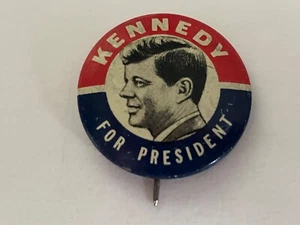 Vintage Kennedy For President Pin Badge - Foto 1 di 3