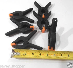 SPRING CLAMPS 6 PC. 4" INCH PLASTIC SPRING CLAMP FOUR INCH - Picture 1 of 5