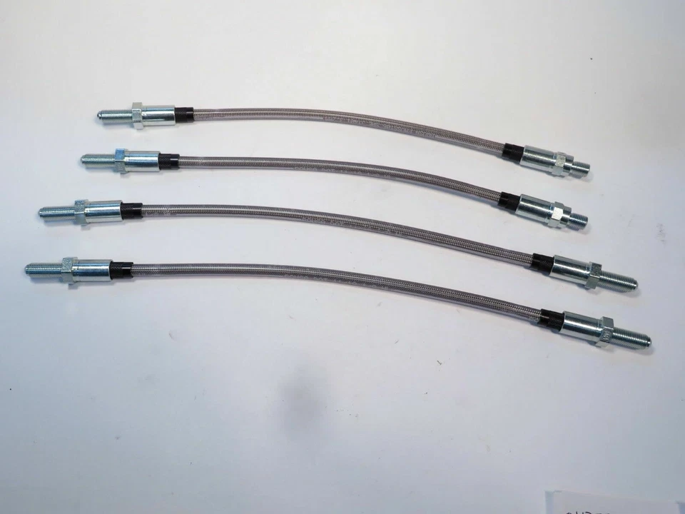 Stainless Steel Brake Hose Kit 4-Piece Fits Lotus Eclat & Lotus Elite - Изображение 1 из 3