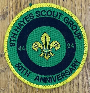 8th Hayes Scout Group 50th Anniversary Sew On Patch - Picture 1 of 2
