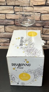 DISARONNO AMARETTO FIZZ COCKTAIL GLASS ( X 6 ) - NEW (box is Damaged) - Picture 1 of 4