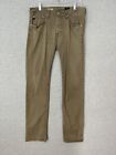 Adriano Goldschmied Mens Brown Slim Straight Leg Jeans Size 34x33 The Matchbox