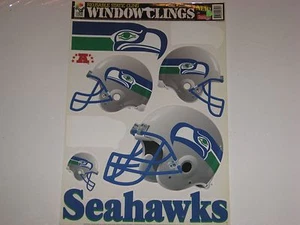 Seattle Seahawks Fútbol NFL Reutilizable Estático Adhesivo Ventana Calcomanías Pegatinas - Imagen 1 de 1