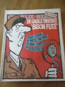 CHARLIE HEBDO N°501 APPEL DE GAULLE BISOU FUTE CABU  COLUCHE 18 juin 1980 REISER - Picture 1 of 1