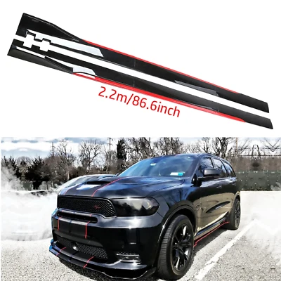 For Dodge Durango Side Skirt Extension Body Kit Splitter Spoiler Glossy Black Foto 1 de 4