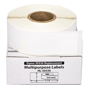 DYMO LW 30336-R REMOVABLE Multipurpose Labels (1" x 2-1/8") - (2) Rolls of 500 - Picture 1 of 8